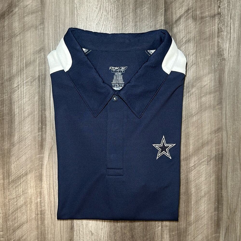 Dallas Cowboys Reebok Mesh Polo - Large